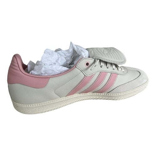 Pre-owned Adidas Originals Samba Leather Trainers In Pink