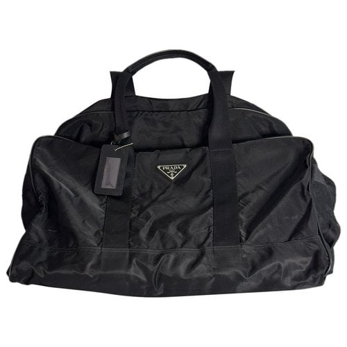 Pre-owned Prada Leather 48h Bag In Black