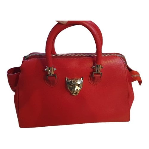 Pre-owned Philipp Plein Leather Handbag In Red