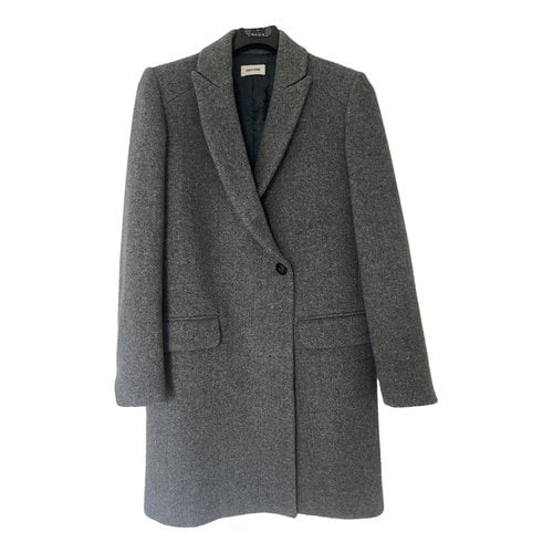 Pre-owned Zadig & Voltaire Wool Coat In Grey