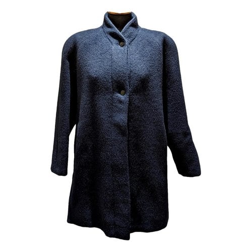 Pre-owned Bagutta Wool Coat In Blue