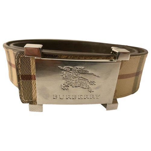 Pre-owned Burberry Leather Belt In Camel