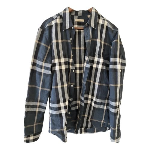 Pre-owned Burberry Linen Shirt In Green