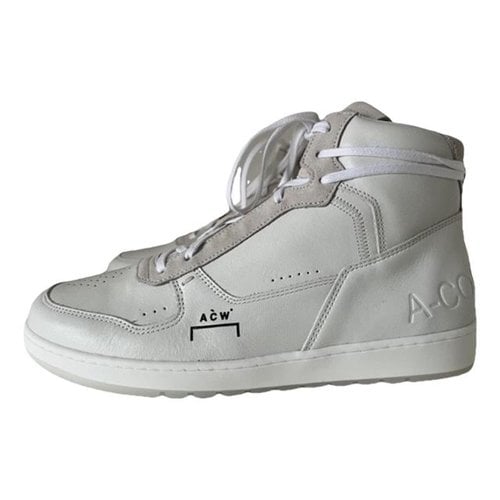 Pre-owned A-cold-wall* Leather High Trainers In White