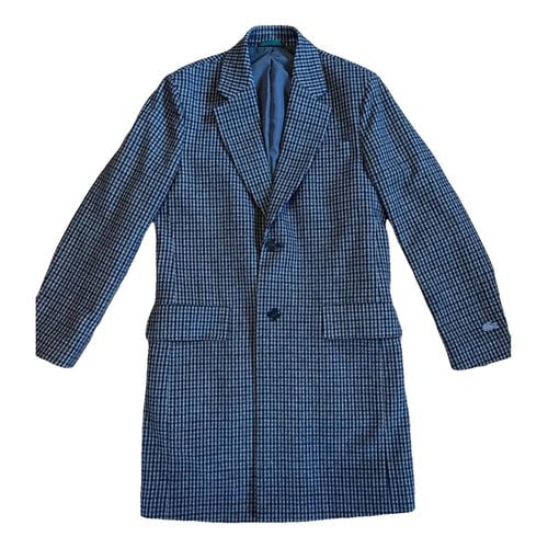 Pre-owned Lacoste Wool Coat In Multicolour