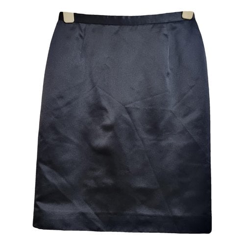 Pre-owned Burberry Silk Mini Skirt In Black