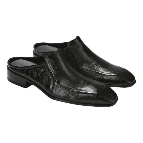 Pre-owned Martine Rose Leather Flats In Black