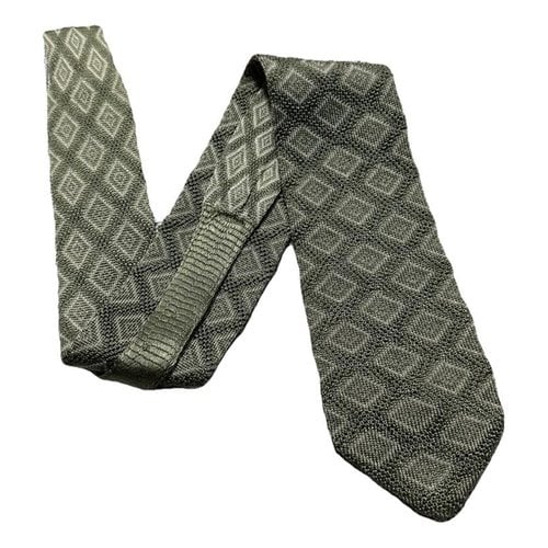 Pre-owned Calvin Klein Collection Silk Tie In Green