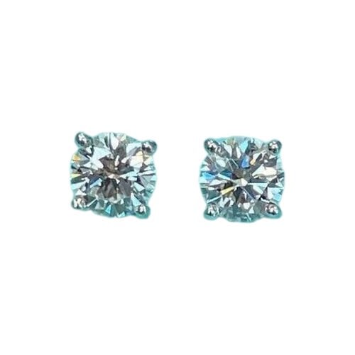Pre-owned Tiffany & Co Platinum Earrings In White