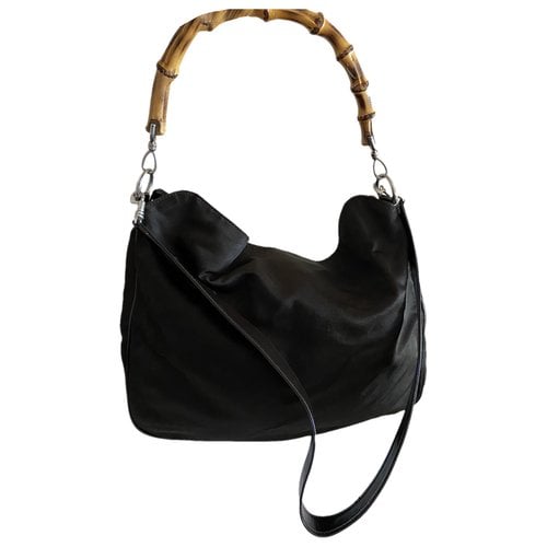 Pre-owned Gucci Bamboo Top Handle Handbag In Brown