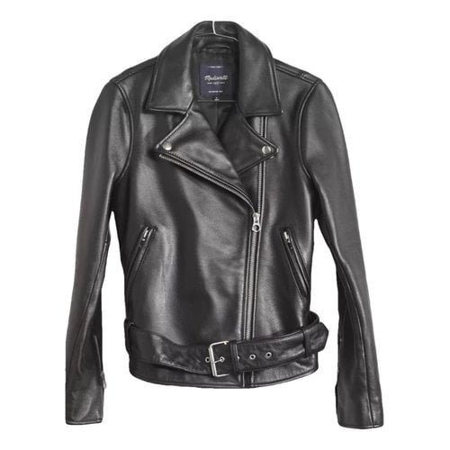 Pre-owned Madewell Leather Jacket In Black