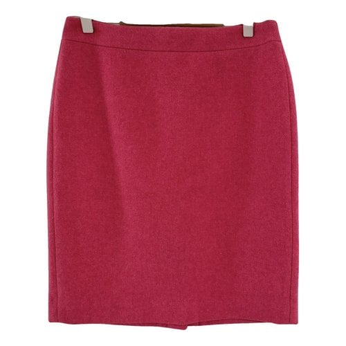 Pre-owned Jcrew Wool Mid-length Skirt In Pink