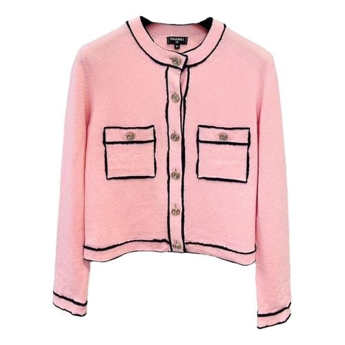 Pre-owned Chanel Cashmere Cardigan In Pink