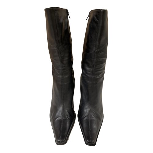 Pre-owned Kenneth Cole Leather Boots In Black
