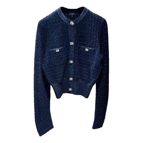 Pre-owned Chanel Wool Jacket In Navy