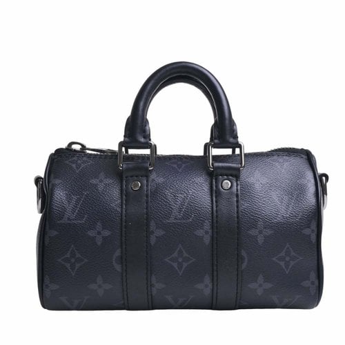 Pre-owned Louis Vuitton Cloth Handbag In Black
