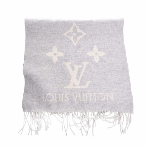 Pre-owned Louis Vuitton Reykjavik Cashmere Scarf In Grey