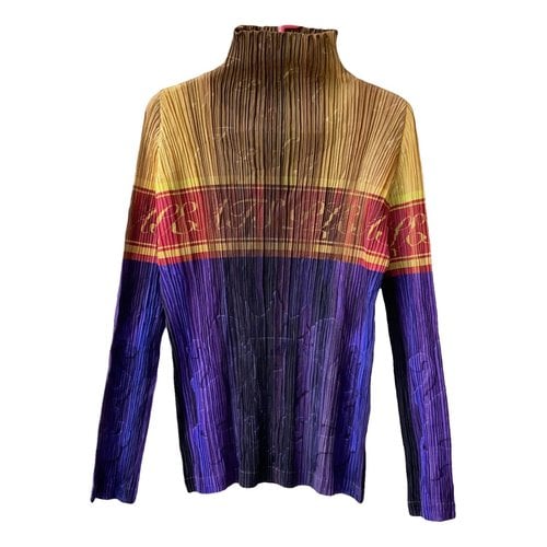 Pre-owned Pleats Please Blouse In Gold