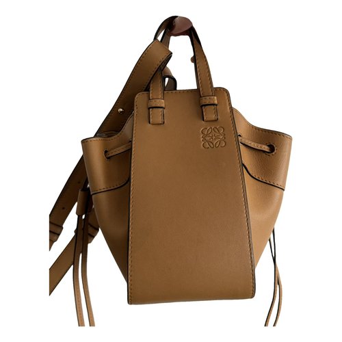 Pre-owned Loewe Hammock Leather Handbag In Camel