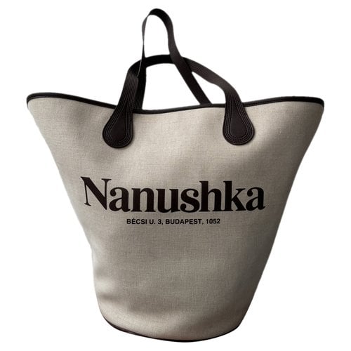 Pre-owned Nanushka Cloth Handbag In Beige