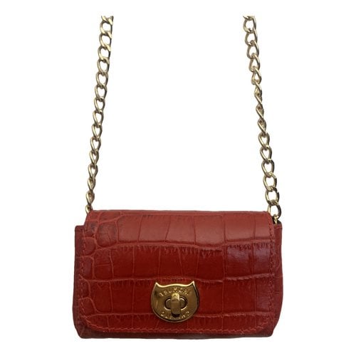 Pre-owned Tsumori Chisato Patent Leather Clutch In Red