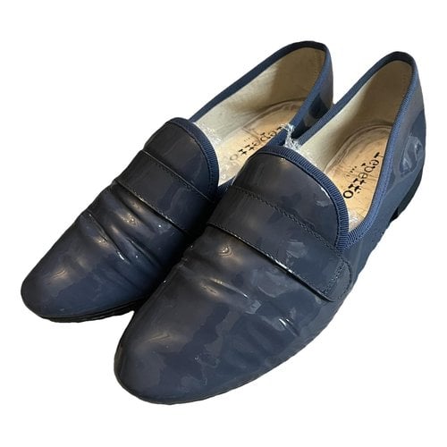Pre-owned Repetto Leather Flats In Blue