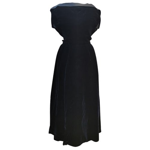 Pre-owned Dior Velvet Maxi Dress In Black