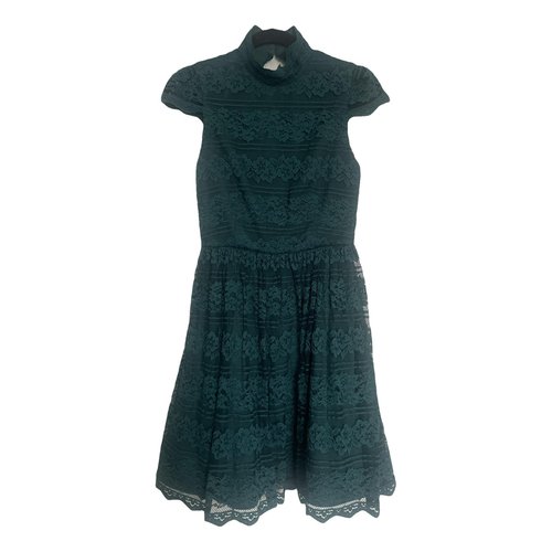 Pre-owned Alice And Olivia Lace Mini Dress In Green