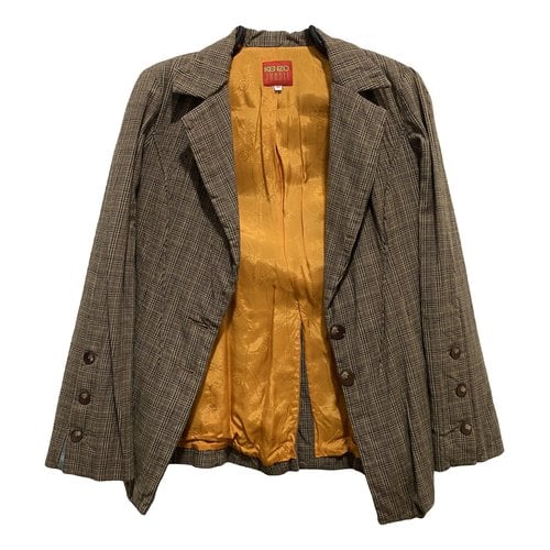 Pre-owned Kenzo Tiger Blazer In Brown