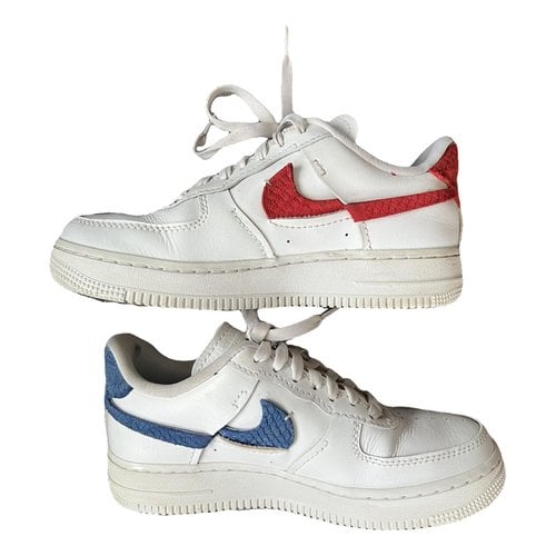 Pre-owned Nike Air Force 1 Leather Boots In White