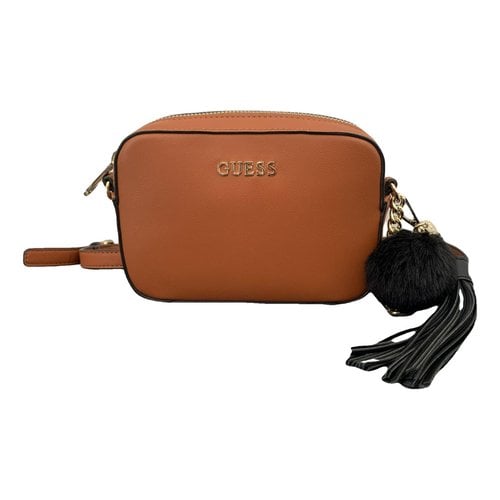 Pre-owned Guess Leather Crossbody Bag In Brown