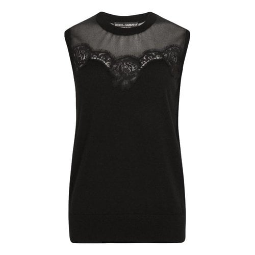 Pre-owned Dolce & Gabbana Cashmere Top In Black