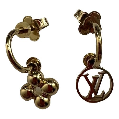Pre-owned Louis Vuitton Blooming Earrings In Gold
