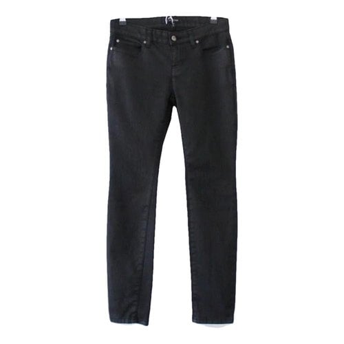 Pre-owned Eileen Fisher Slim Jeans In Black