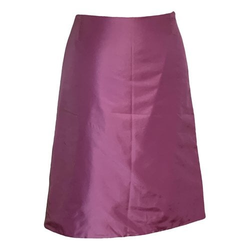 Pre-owned Prada Silk Skirt In Pink