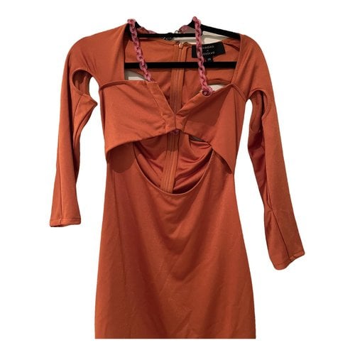 Pre-owned Dundas Mini Dress In Orange
