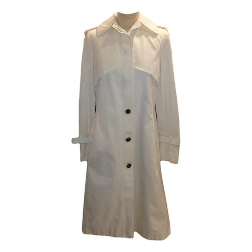 Pre-owned Brioni Trench Coat In White