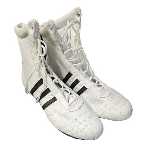 Pre-owned Adidas Originals Leather High Trainers In White