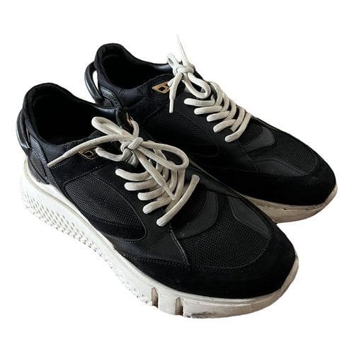 Pre-owned Buscemi Leather Low Trainers In Black