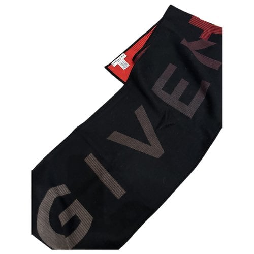 Pre-owned Givenchy Wool Scarf In Black