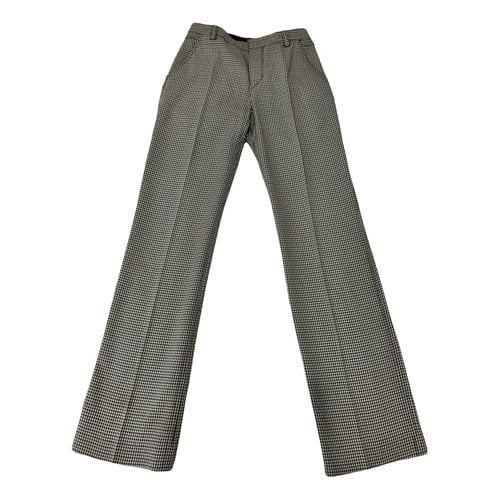 Pre-owned Louis Vuitton Wool Straight Pants In Grey