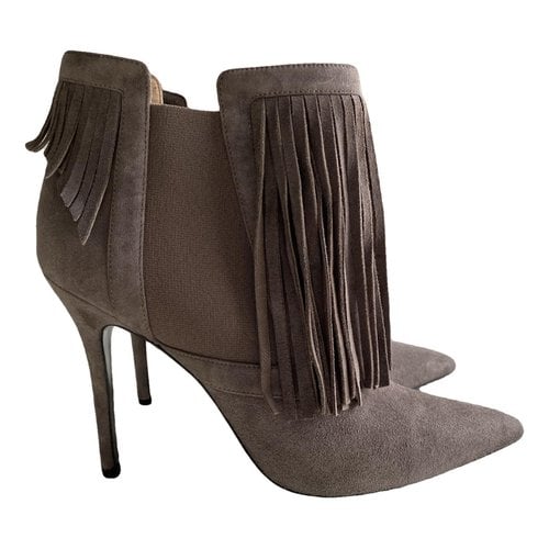 Pre-owned Aperlai Ankle Boots In Grey