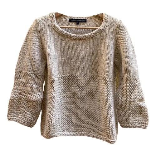 Pre-owned French Connection Wool Jumper In Ecru