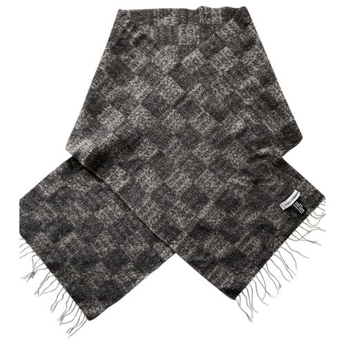 Pre-owned Dolce & Gabbana Wool Scarf & Pocket Square In Anthracite