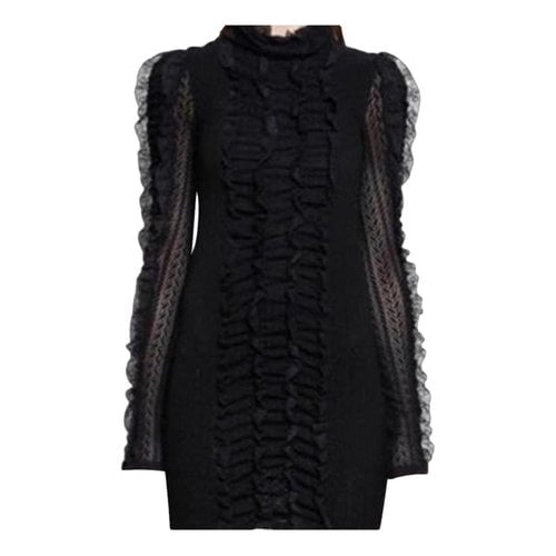 Pre-owned Philosophy Di Lorenzo Serafini Lace Mini Dress In Black