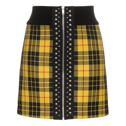 Pre-owned Palm Angels Wool Mini Skirt In Multicolour