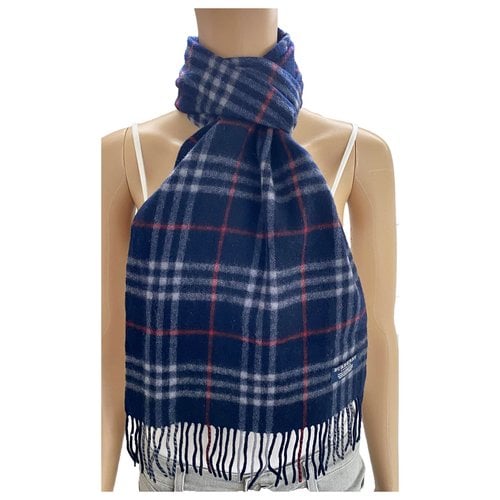 Pre-owned Burberry Wool Scarf In Multicolour