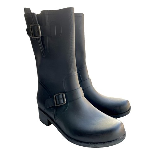 Pre-owned Kenneth Cole Wellington Boots In Black
