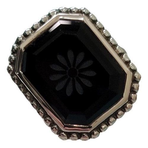 Pre-owned Tiffany & Co Silver Ring In Black