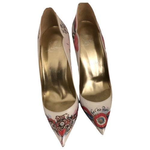 Pre-owned Christian Louboutin Hot Chick Leather Heels In Multicolour